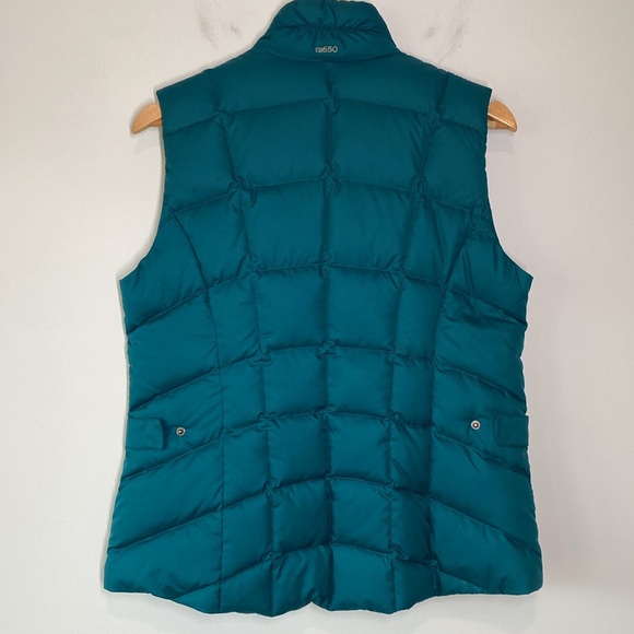 Eddie Bauer Down Puffer Vest EB650 Fill Storm Repel Blue Green Womens Medium - Picture 2 of 9